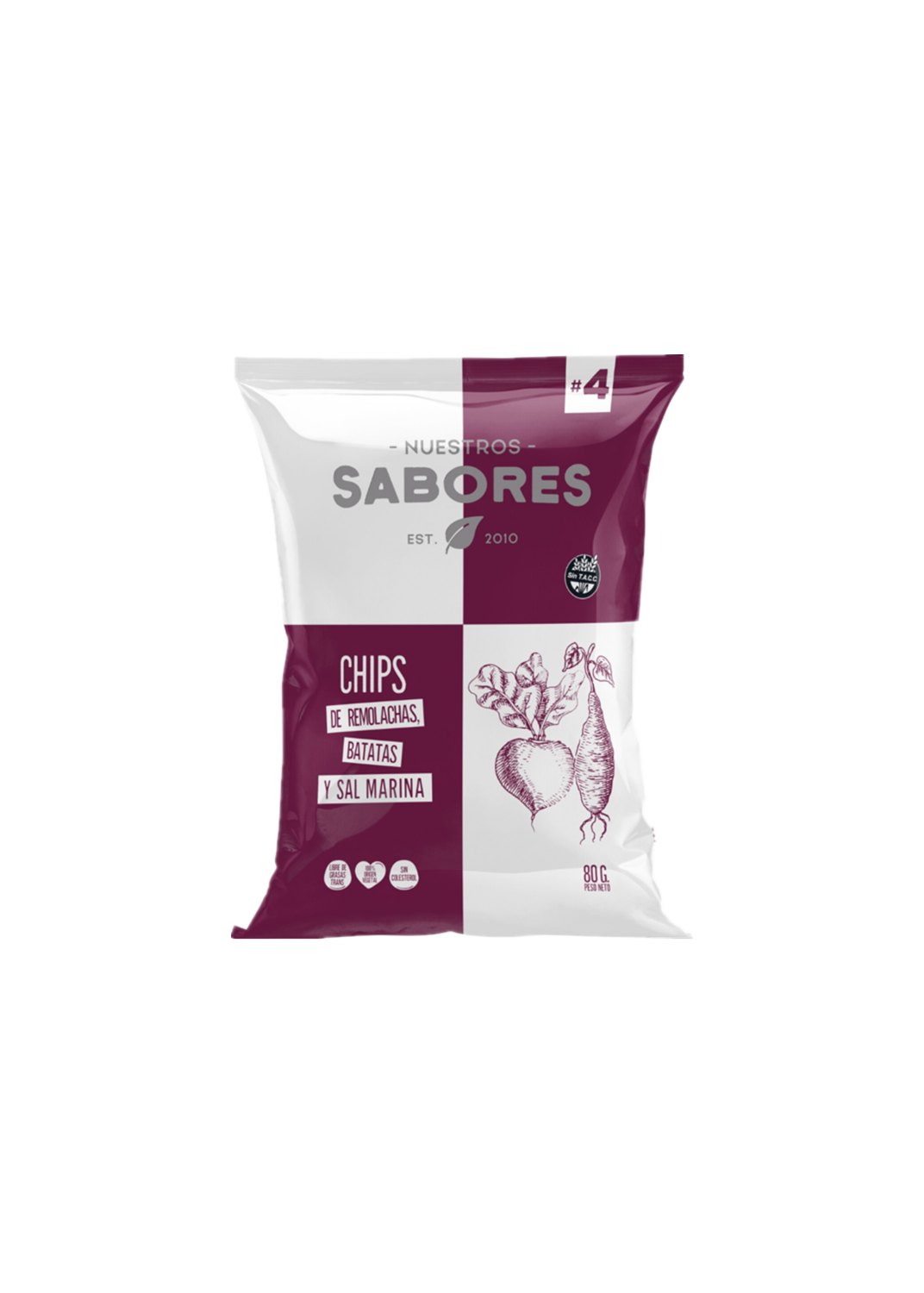 NUESTROS SABORES REMOLACHA .BATATA Y SAL 80G