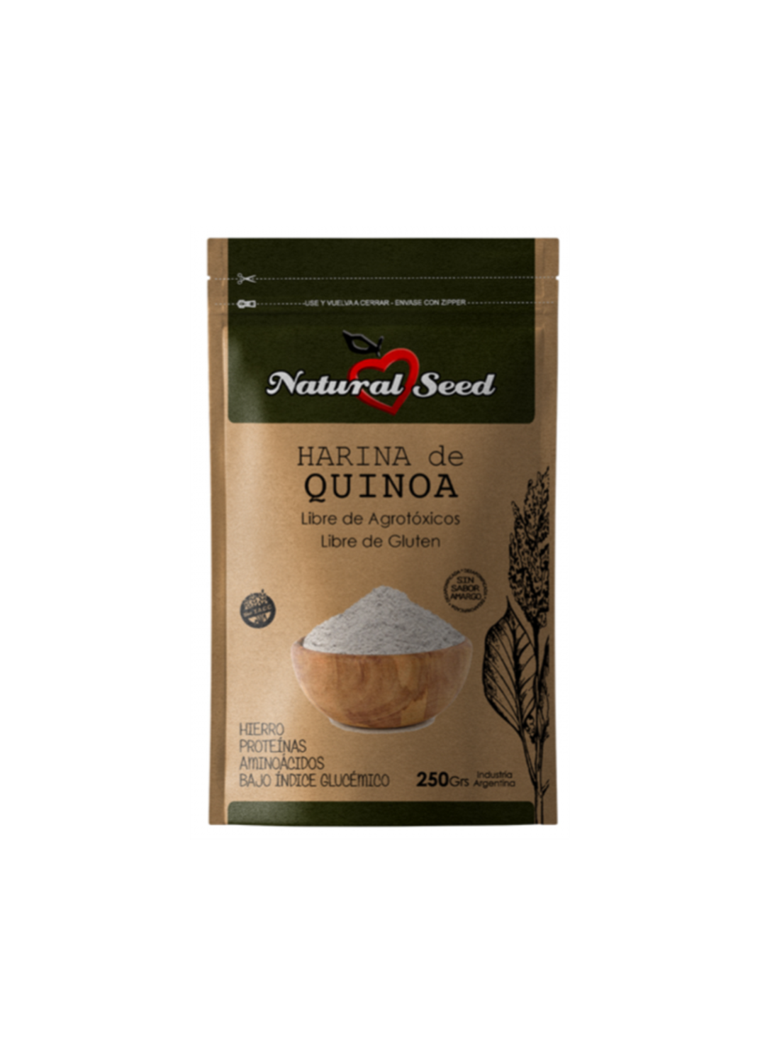 NATURAL SEED HARINA DE QUINOA 250GR
