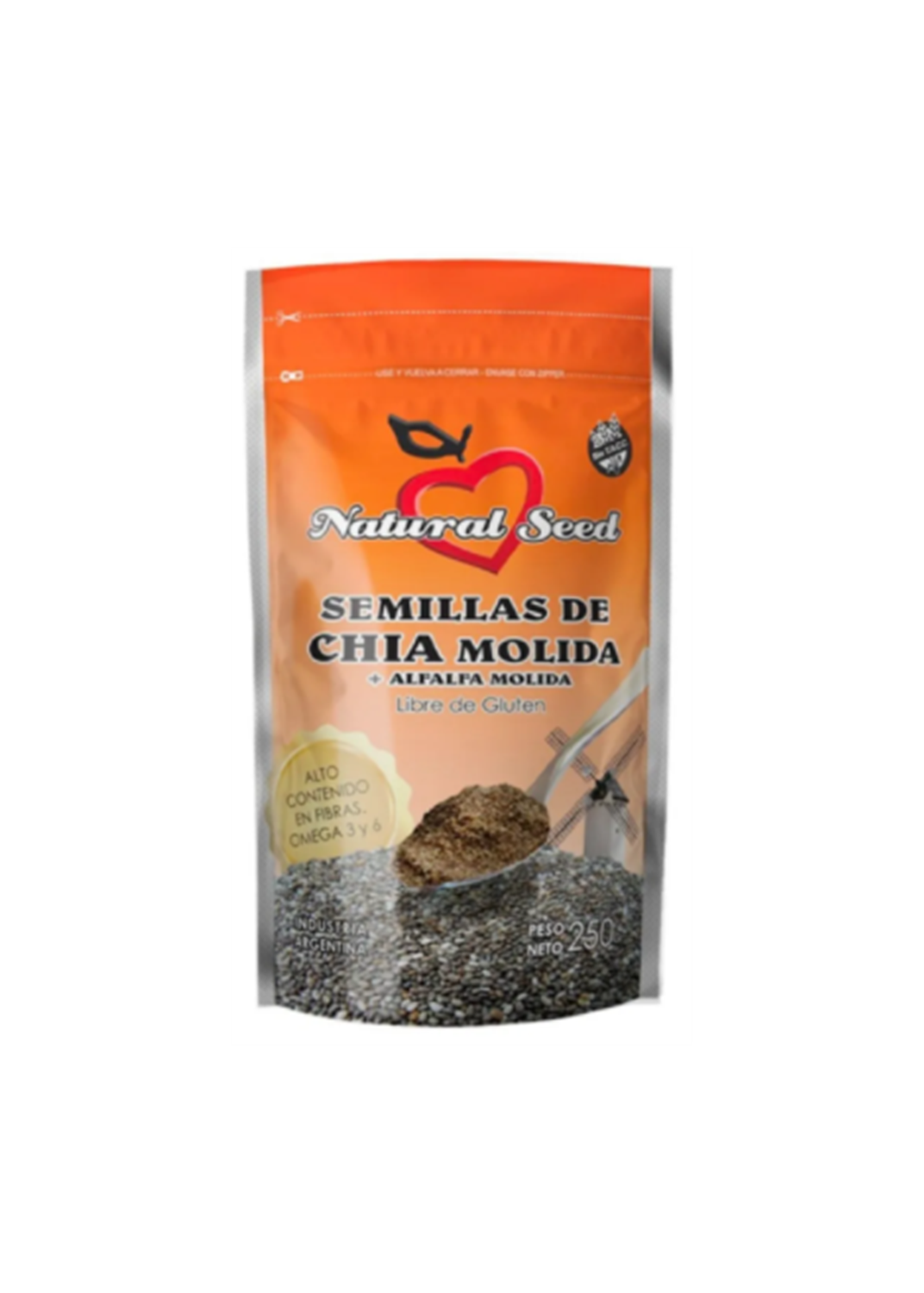 NATURAL SEED CHIA + ALFALFA MOLIDA 250G