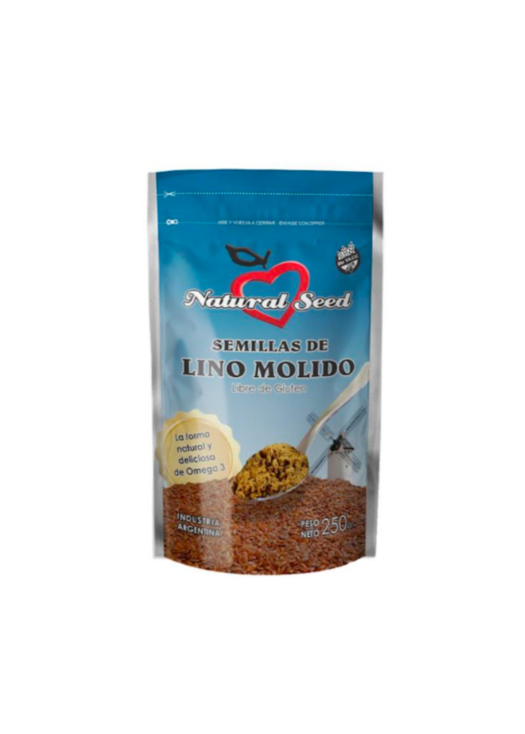 NATURAL SEED SEMILLA LINO MOLIDO 250G