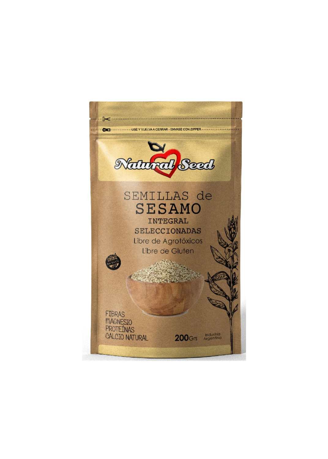 NATURAL SEED SESAMO INTEGRAL ENTERA 200G