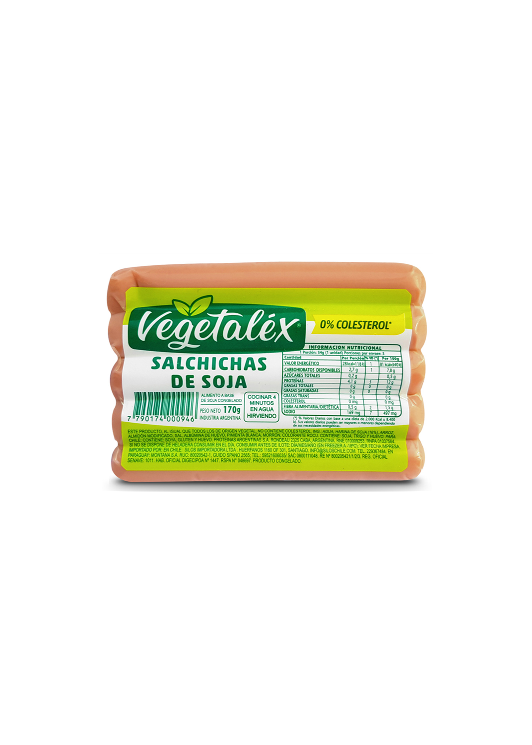 VEGETALEX VEGETALEX SALCHICHA DE SOJA X1
