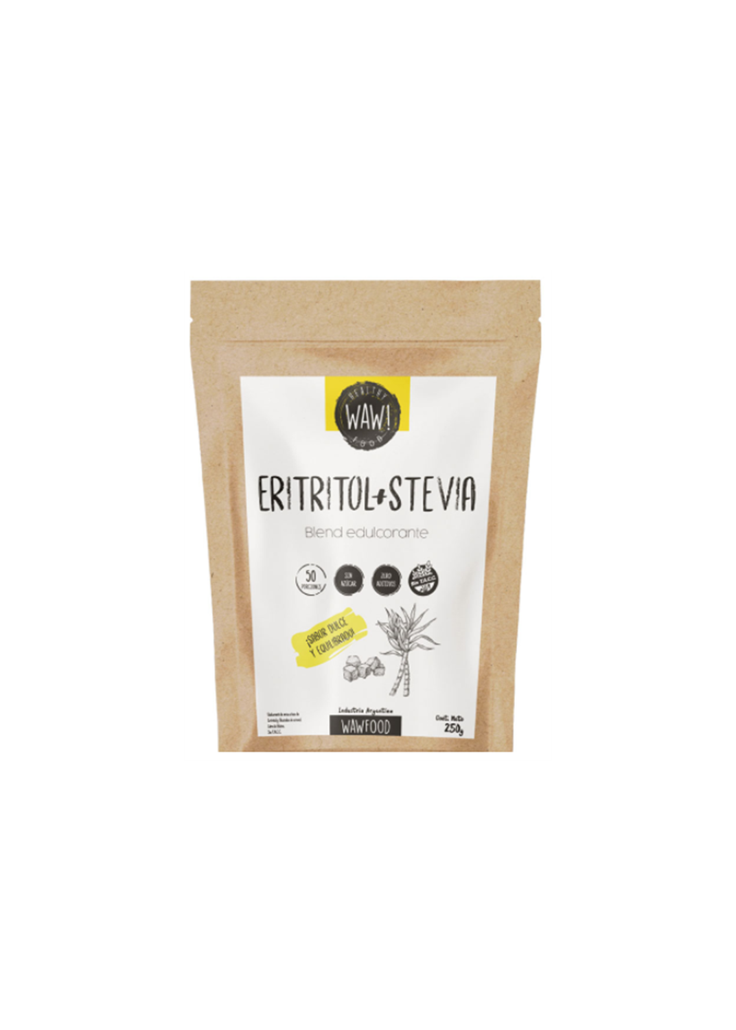 WAW FOOD WAW FOOD ERITRITOL + STEVIA 2