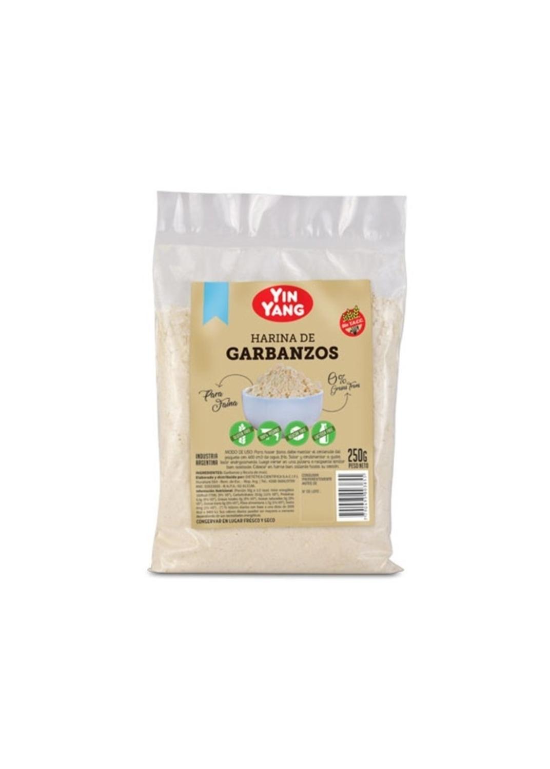 YIN YANG HARINA GARBANZO 250G APLV