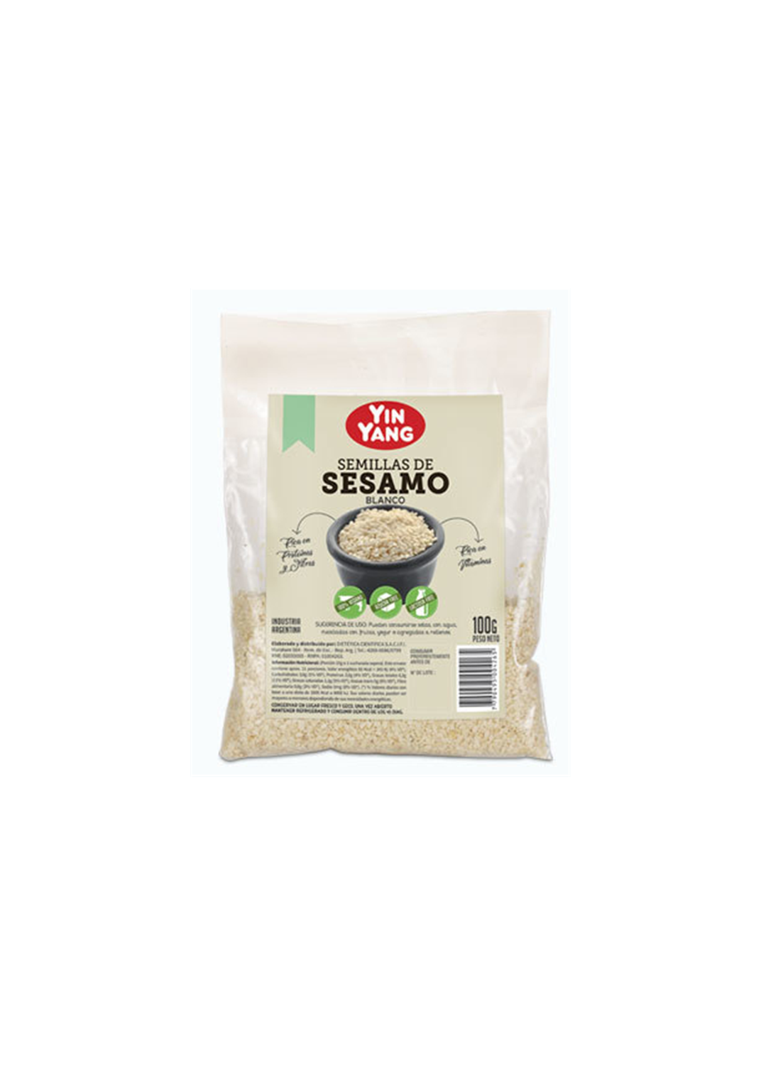 YIN YANG YIN YANG SESAMO BLANCO 100G
