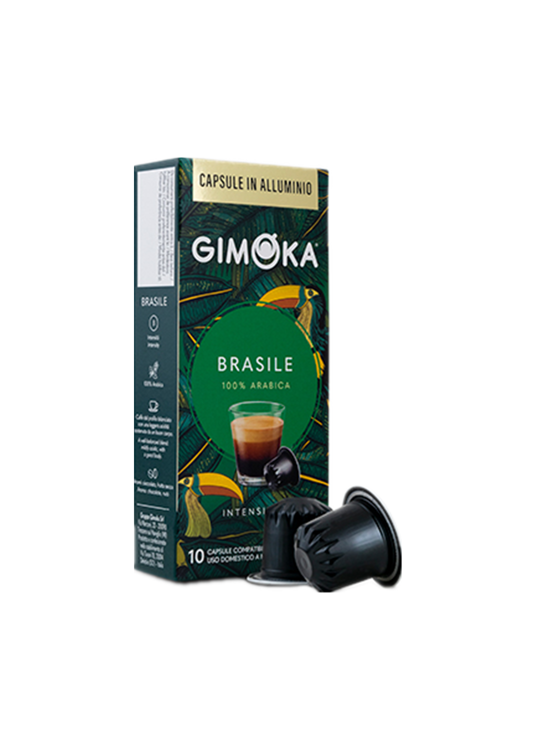 GIMOKA Capsula de Aluminio Brasile 10U