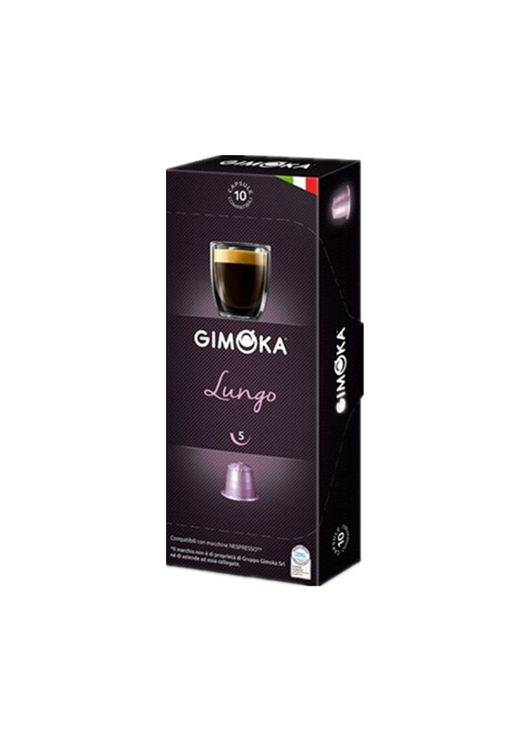 GIMOKA Capsulas Plasticas Espresso Lungo 10U