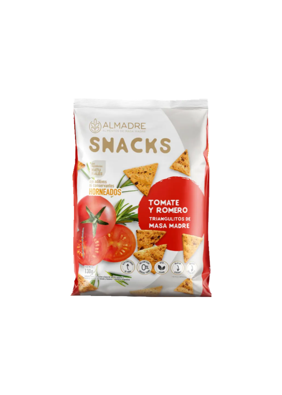ALMADRE SNACK TOMATE Y ROMERO 130G