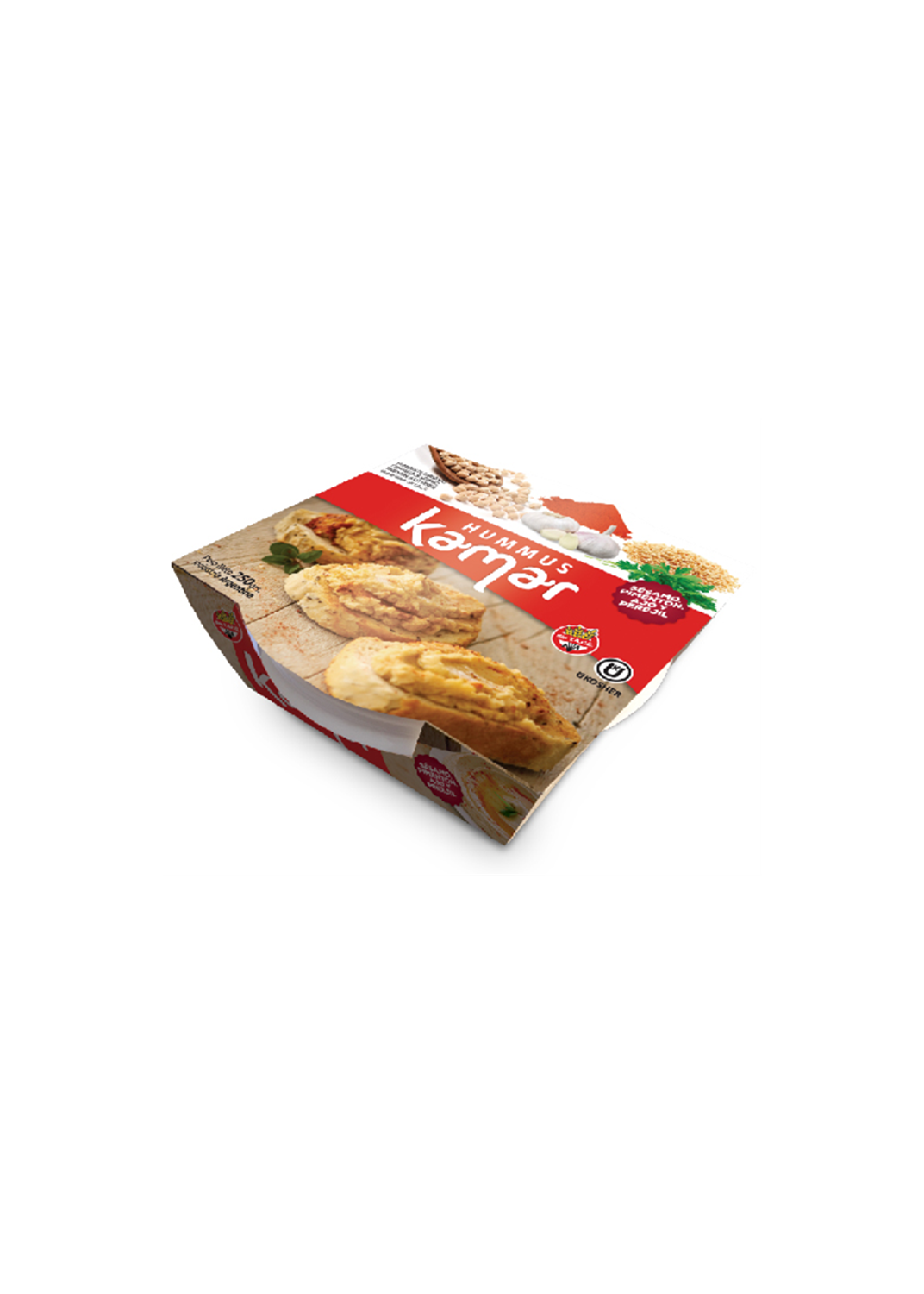 KAMAR Hummus con Sésamo, Pimentón, Ajo y Perejil 250G
