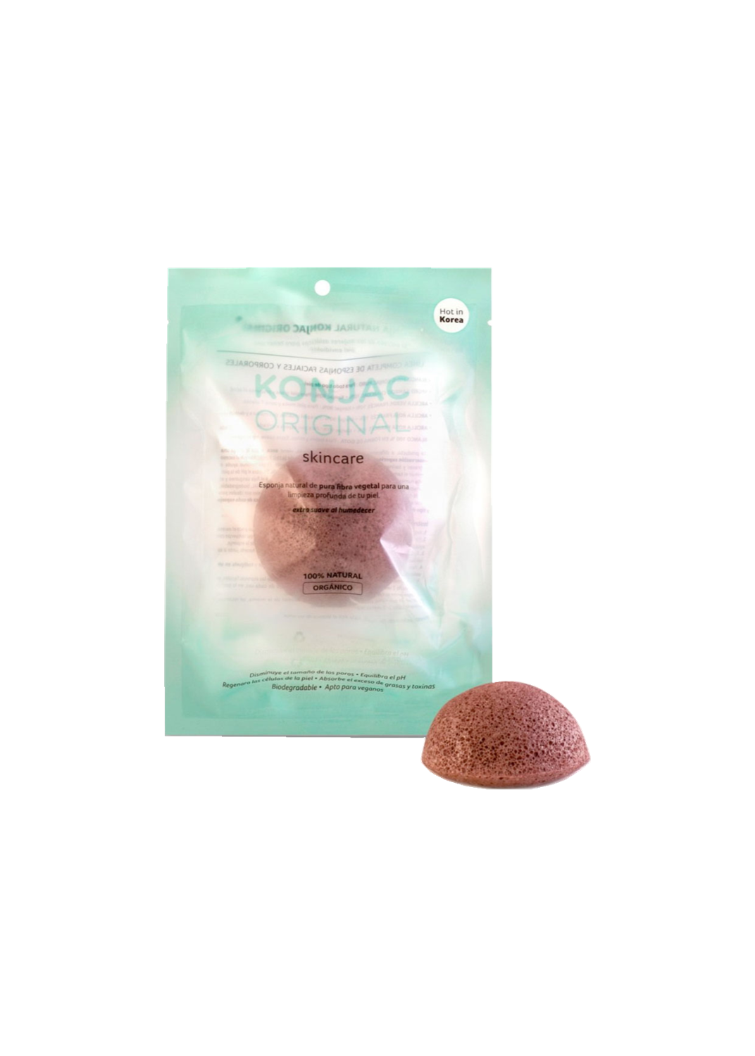 KONJAC ESPONJA ARCILLA ROJA 1U