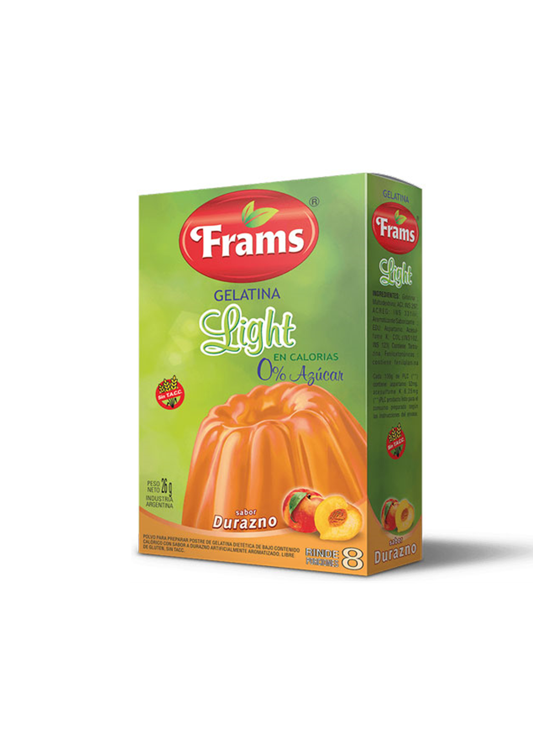 FRAMS GELATINA DURAZNO 26G