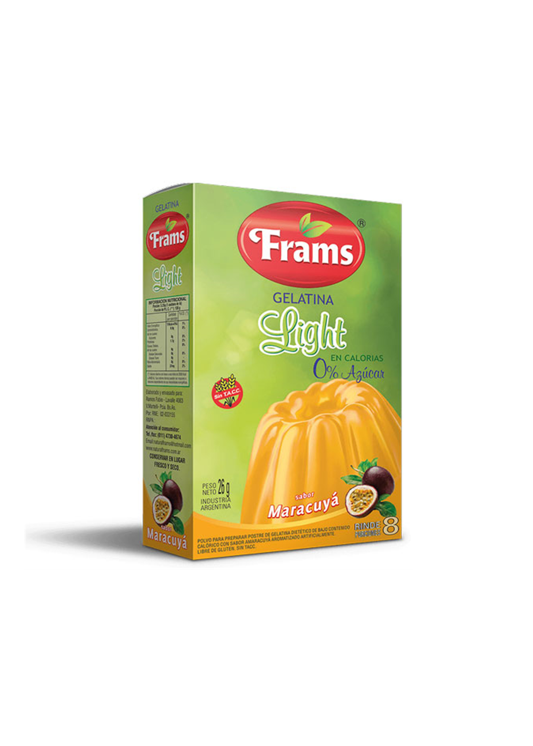 FRAMS GELATINA MARACUYA 26G