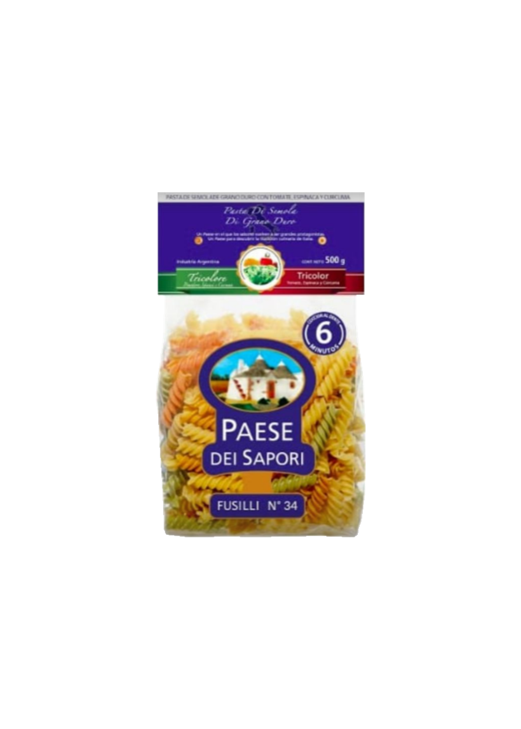 PAESE DI SAPORI FUSILLI TRICO N34 500G APLV