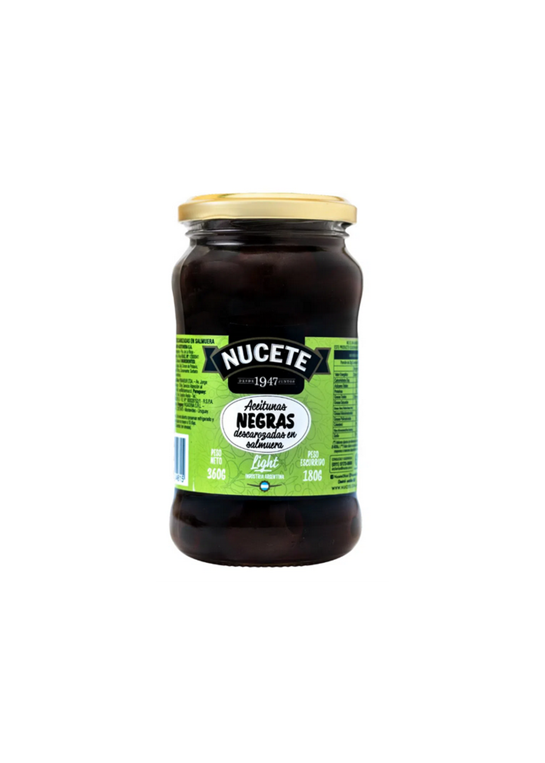 NUCETE ACEITUNA NEGRA LIGHT 360g