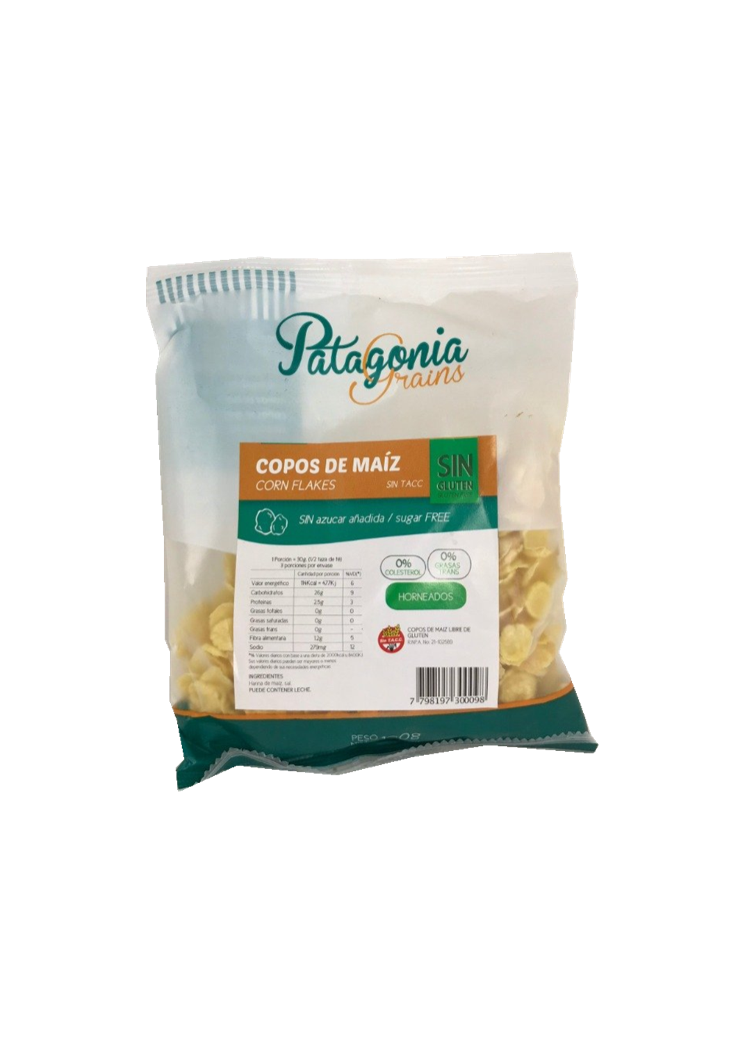 PATAGONIA GRAINS Copos de Maiz Sin Azucar 100G