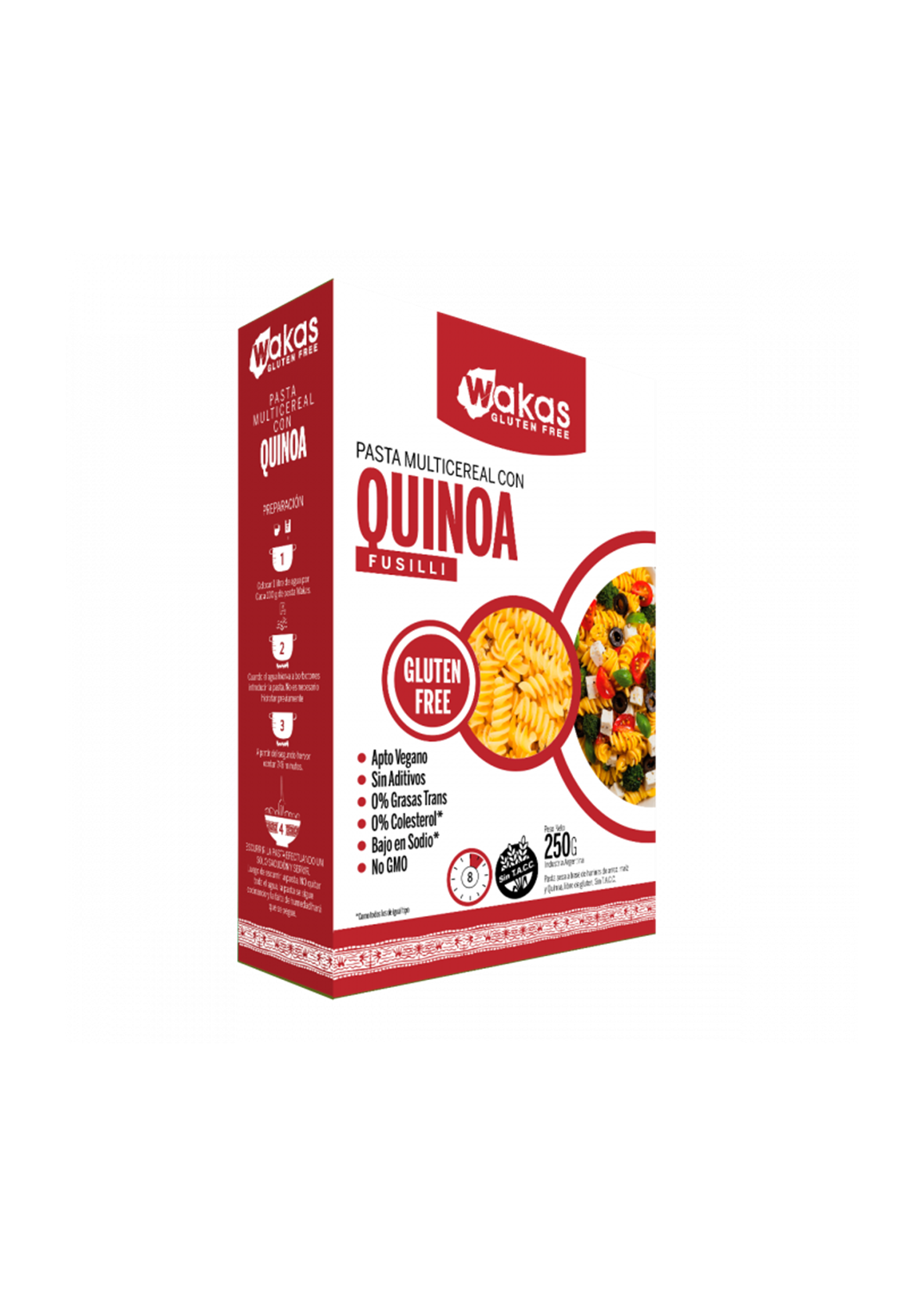 WAKAS FUSILLI C/QUINOA 250G APLV