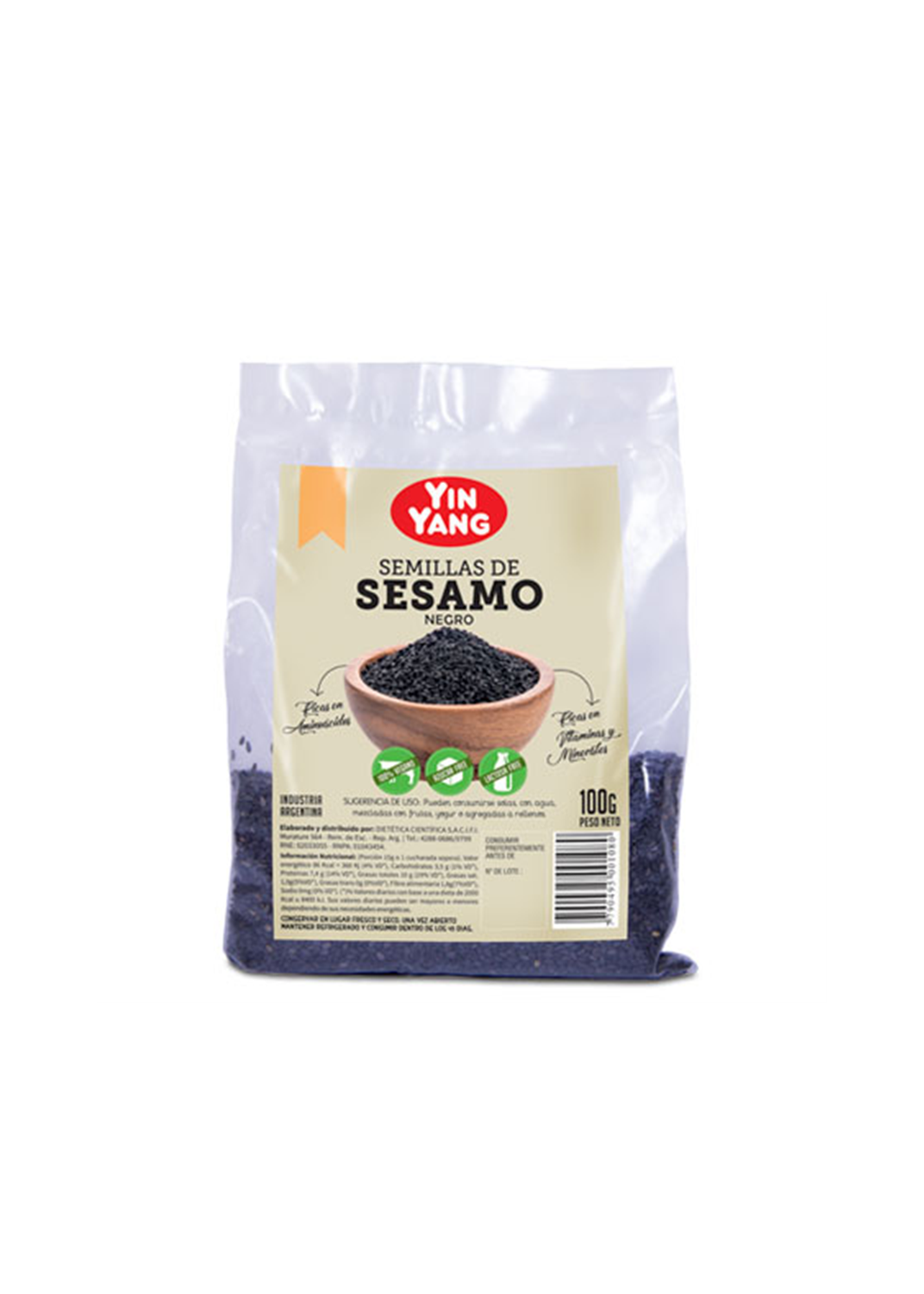 YIN YANG SESAMO NEGRO 100G