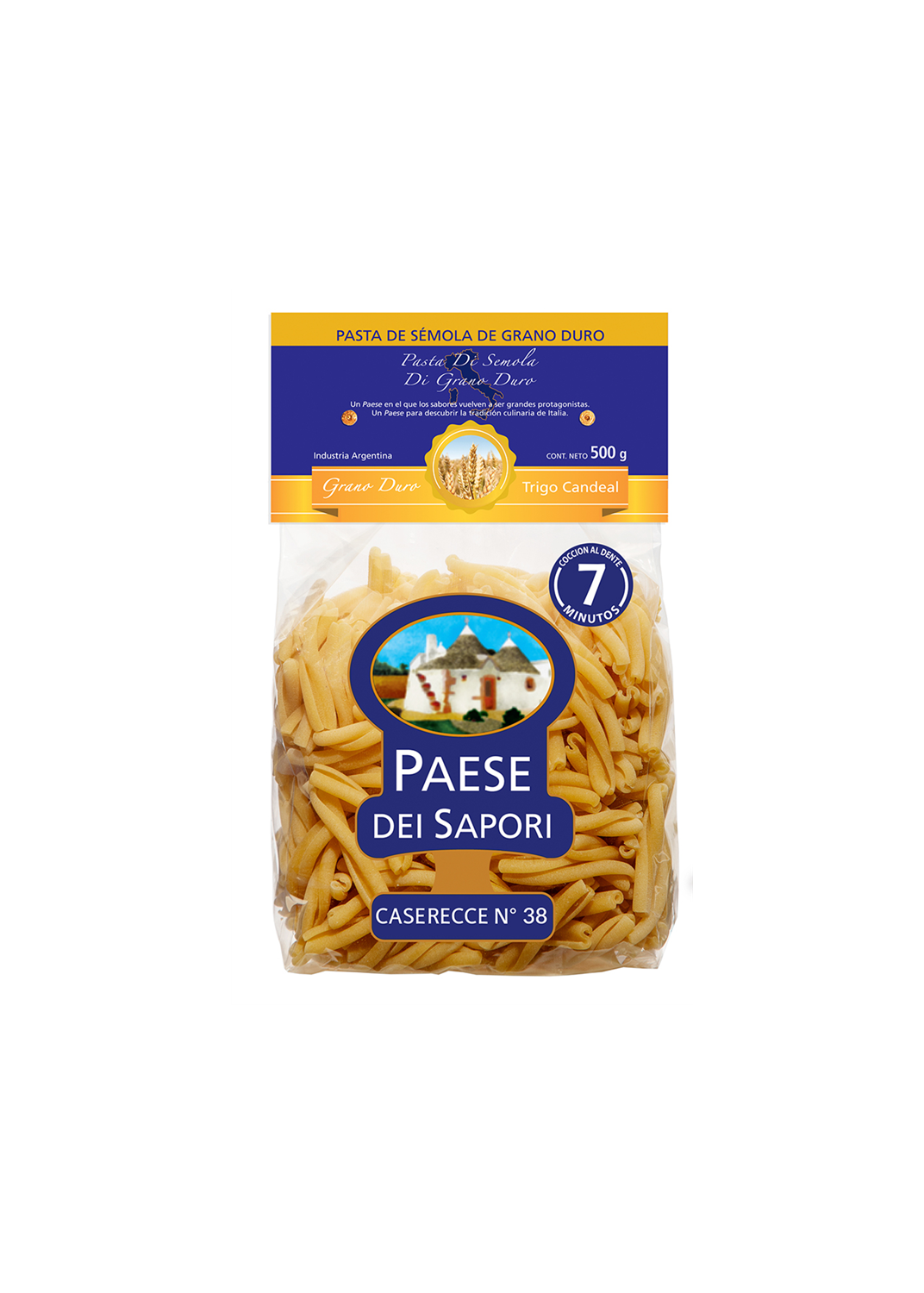 PAESE DEI SAPORI CASERECCE N38 500G