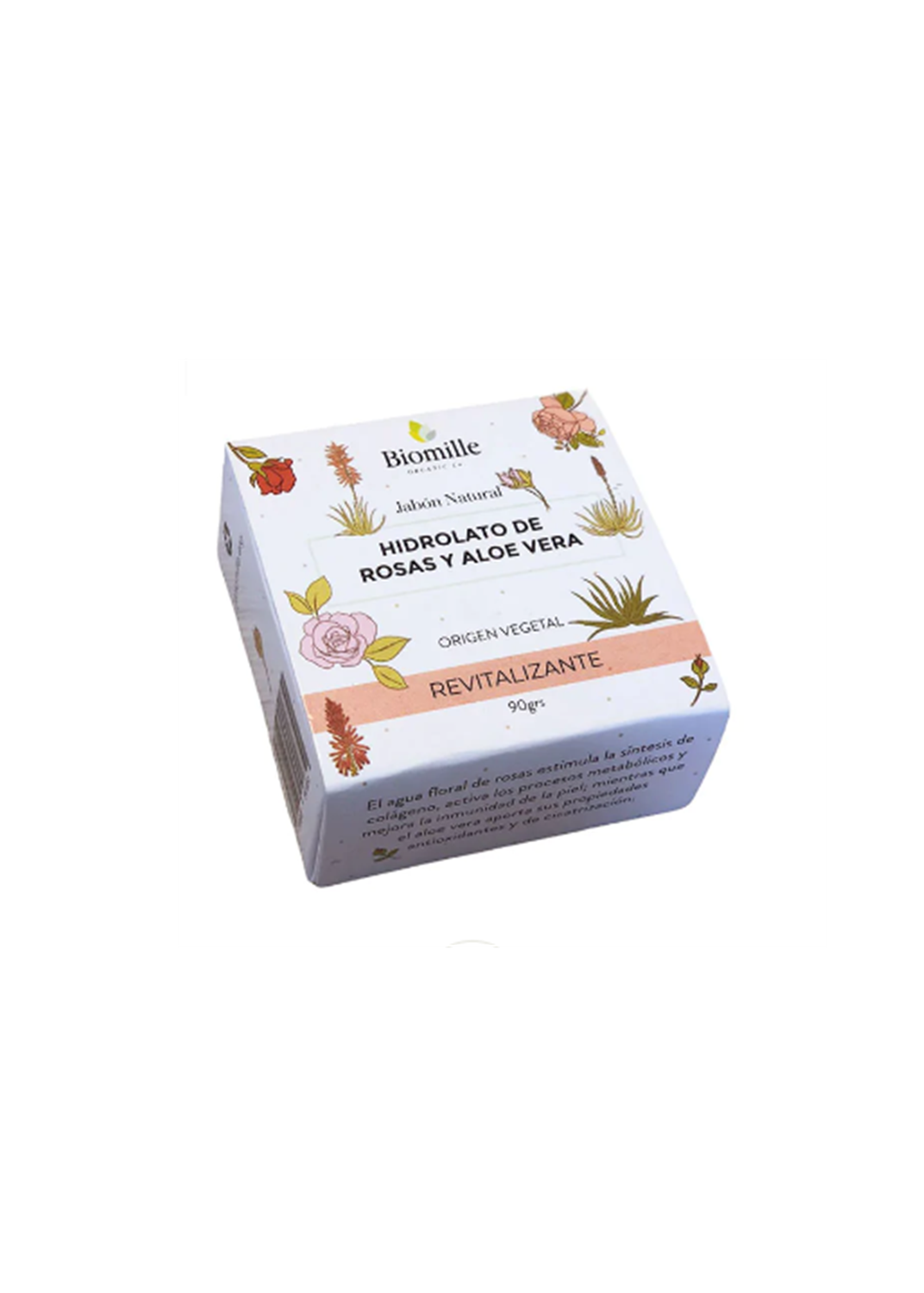 BIOMILLE JABON ROSA Y ALOE 90G