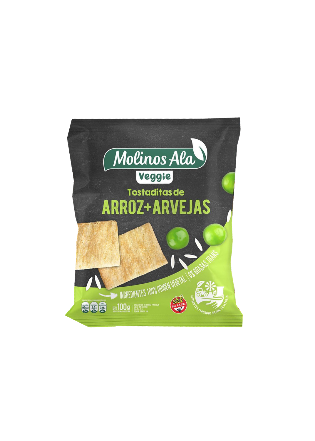 MOLINOS ALA TOSTADAS ARROZ ARVEJA 100G