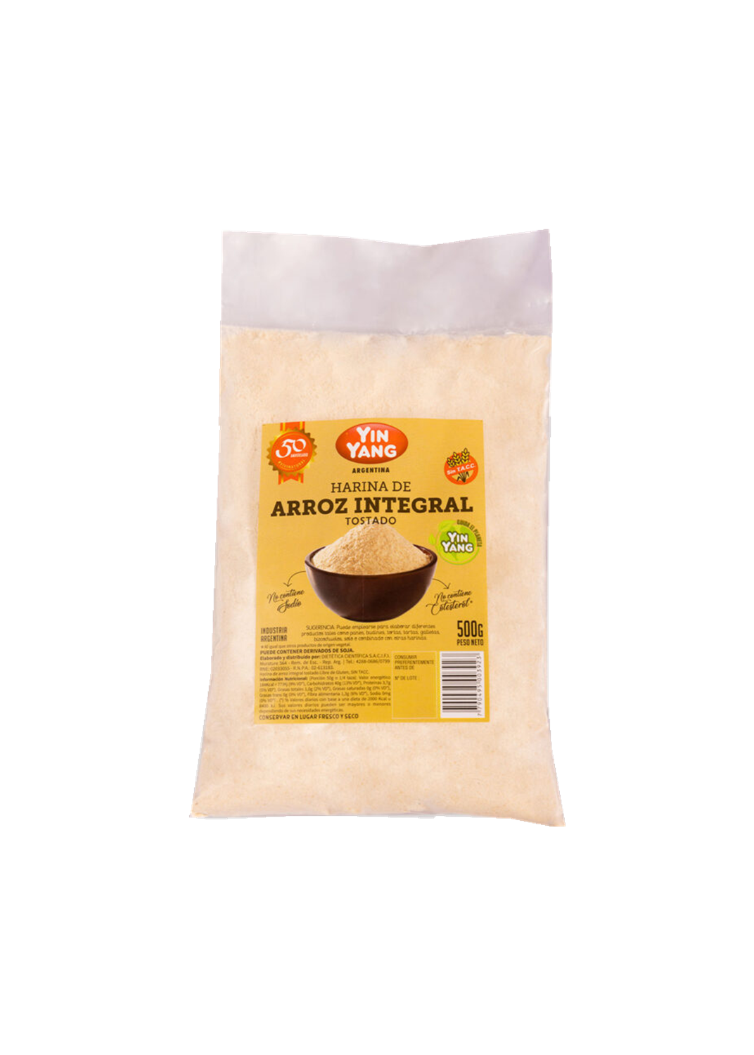 YIN YANG H/ARROZ INTEG TOSTA 500G APLV