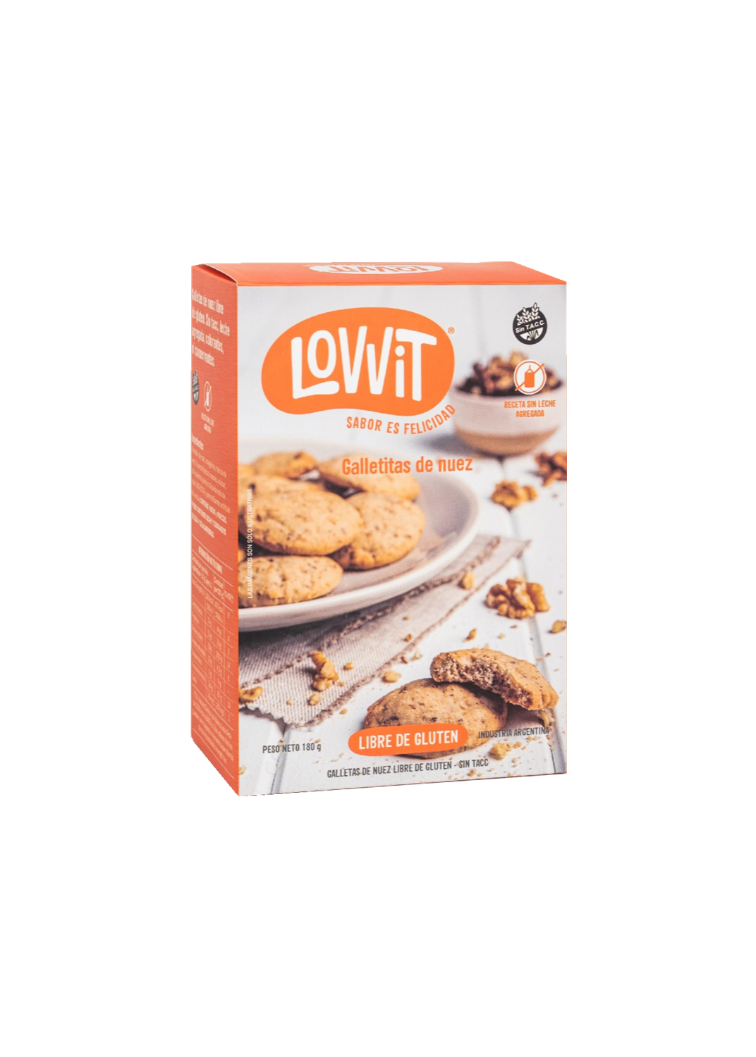 LOVVIT GALLETITAS DE NUEZ 180G
