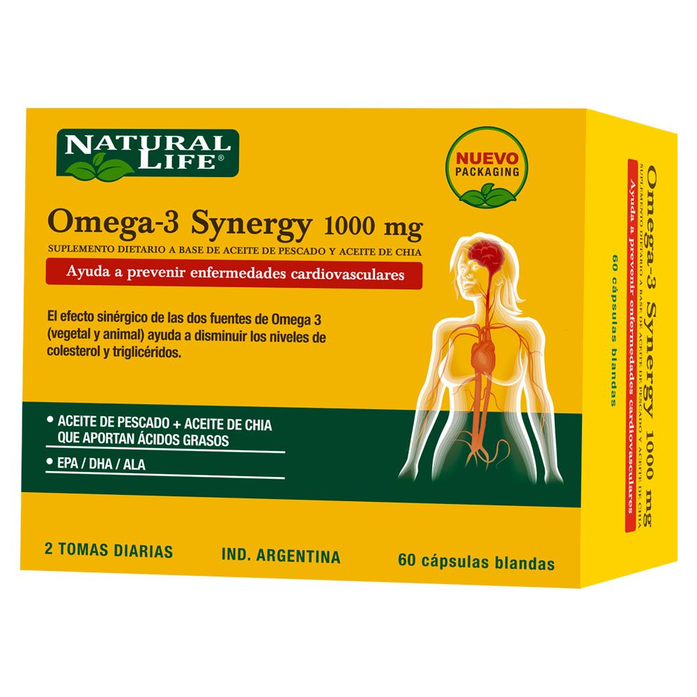 NATURAL L NATURAL L OMEGA 3-SYNERGY 60CA