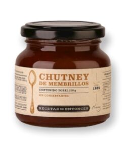 RECETAS DE ENTONCES CHUTNEY DE MEMBRILLOS 210G