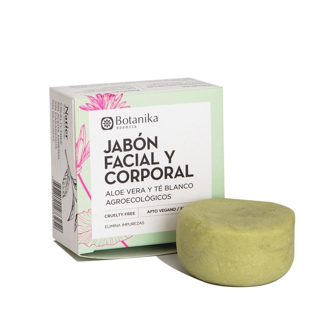 BOTANIKA JABON ALOE Y TE BLANCO 90G