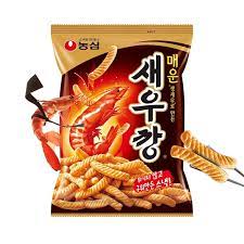 NONGSHIM Snacks de camarón picante 90grs