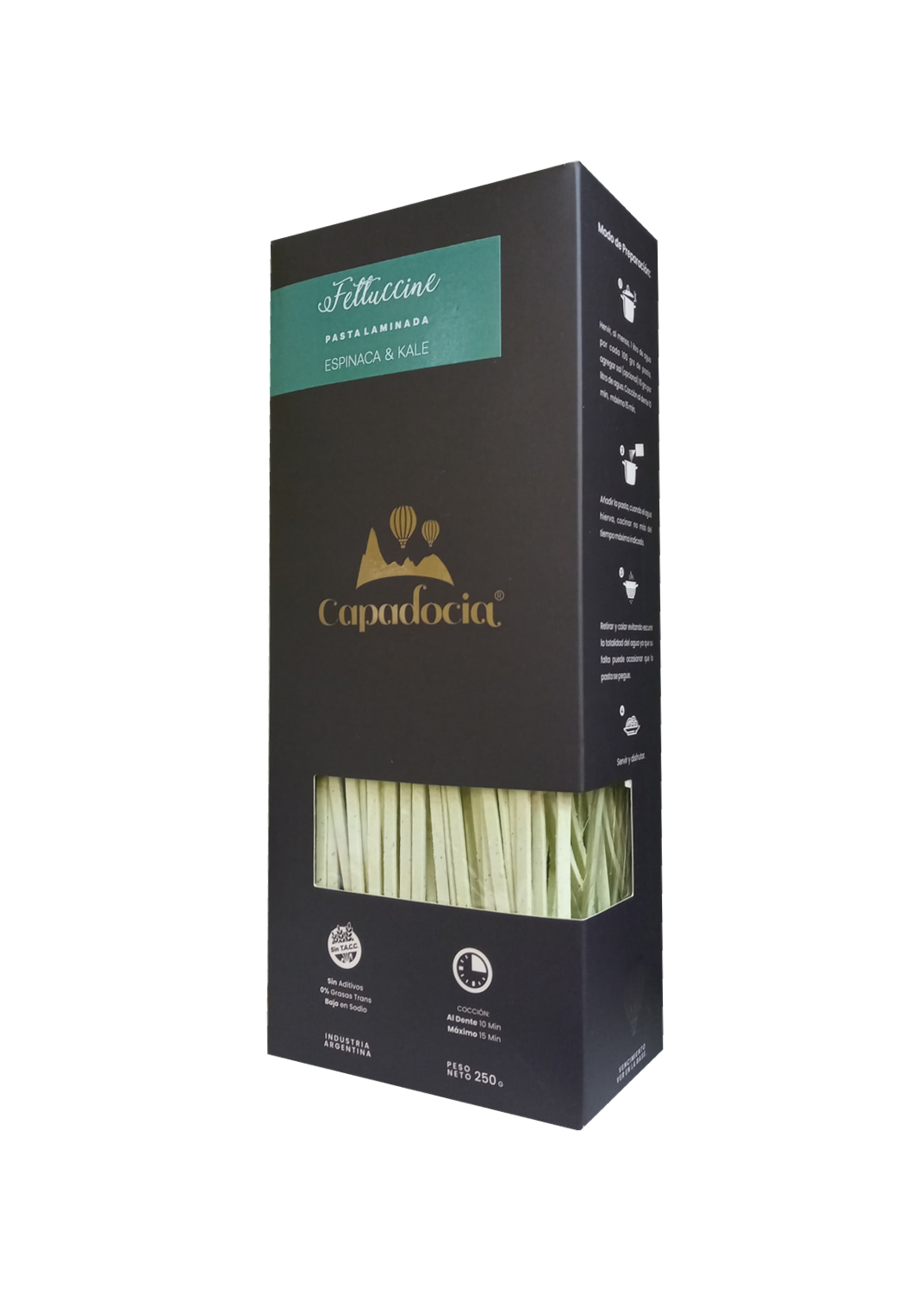 CAPADOCIA FETTUCC ESPIN/KALE 250G