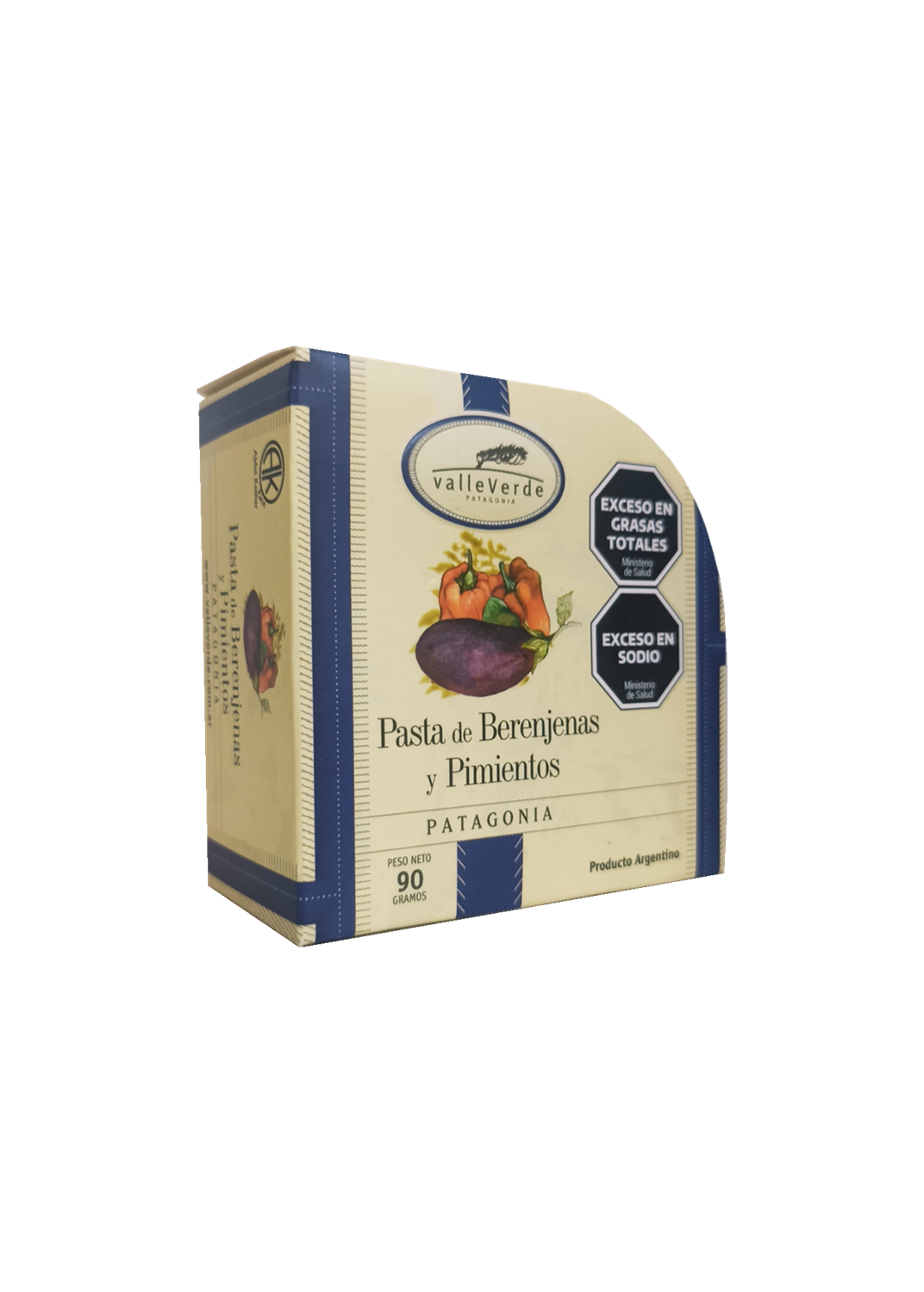 VALLE VERDE PASTA BERENJ Y PIMIEN 90G