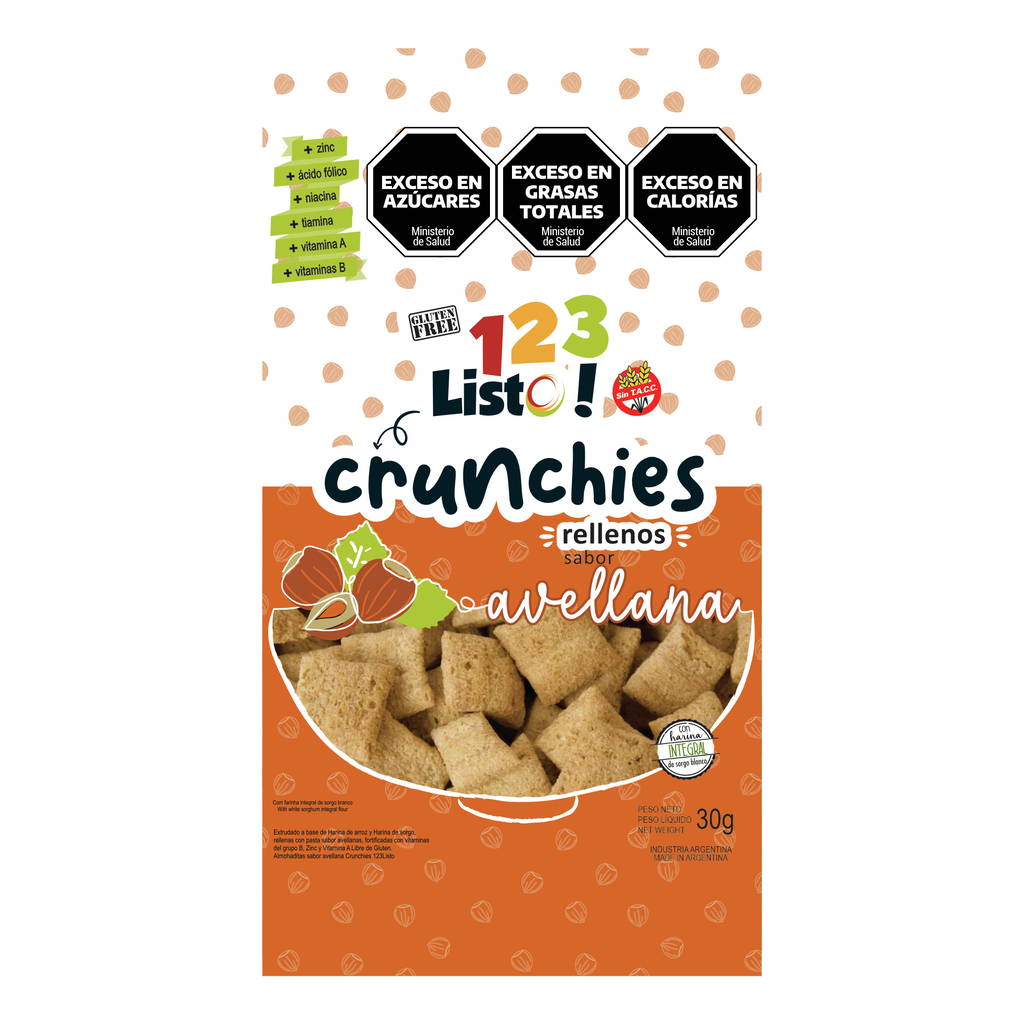 123 LISTO Crunchies avellana 150grs
