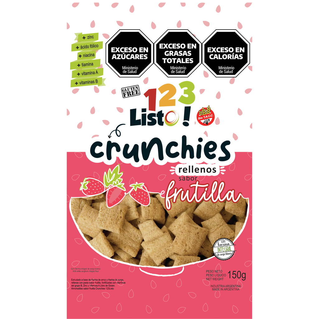 123 LISTO Crunchies frutillas 150grs