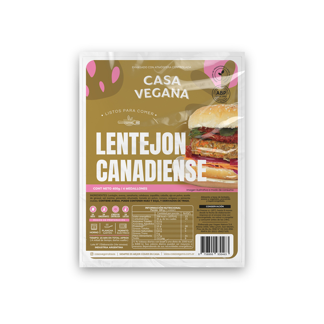 CASA VEGANA MED LENTEJON CANADIENSE 400G