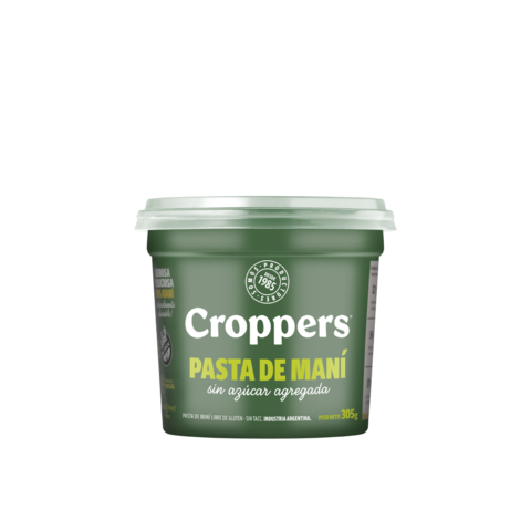 CROPPERS Pasta de mani sin azucar 305grs