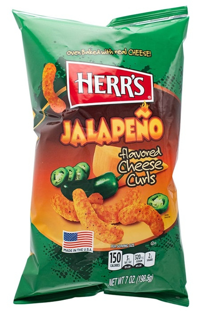 HERRS HERRS JALAPENO CHEESE CURL