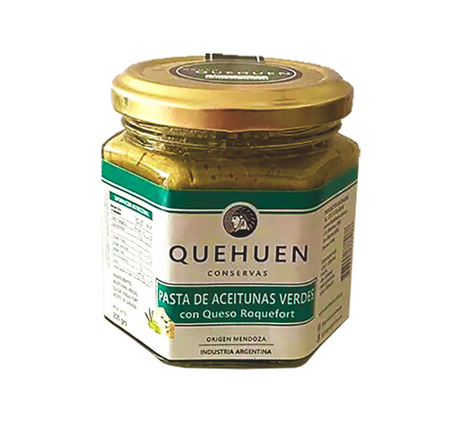 QUEHUEN Pasta de Aceitunas Verdes con Roquefort 200G
